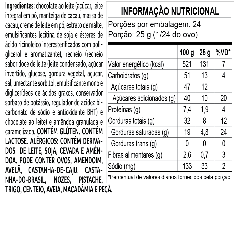 Ovo de Páscoa do Chef Nuts Recheado 600g