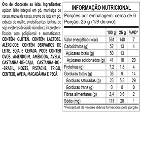 Ovo de Páscoa ao Leite Dinossauros Pelúcia Darla 170g